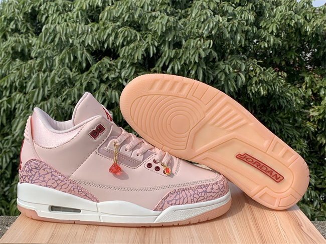 Women's Running weapon Air Jordan 3 Pink shoes 0057